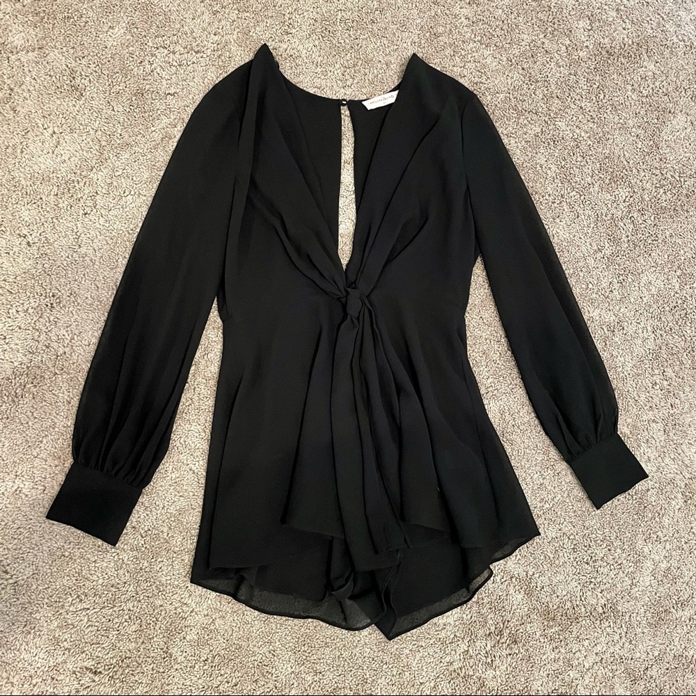 Black Long Sleeve Romper